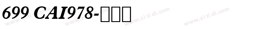 699 CAI978字体转换